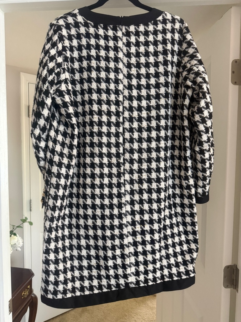 Pomander Place Black & White Houndstooth Tweed Dress - Picture 3 of 3